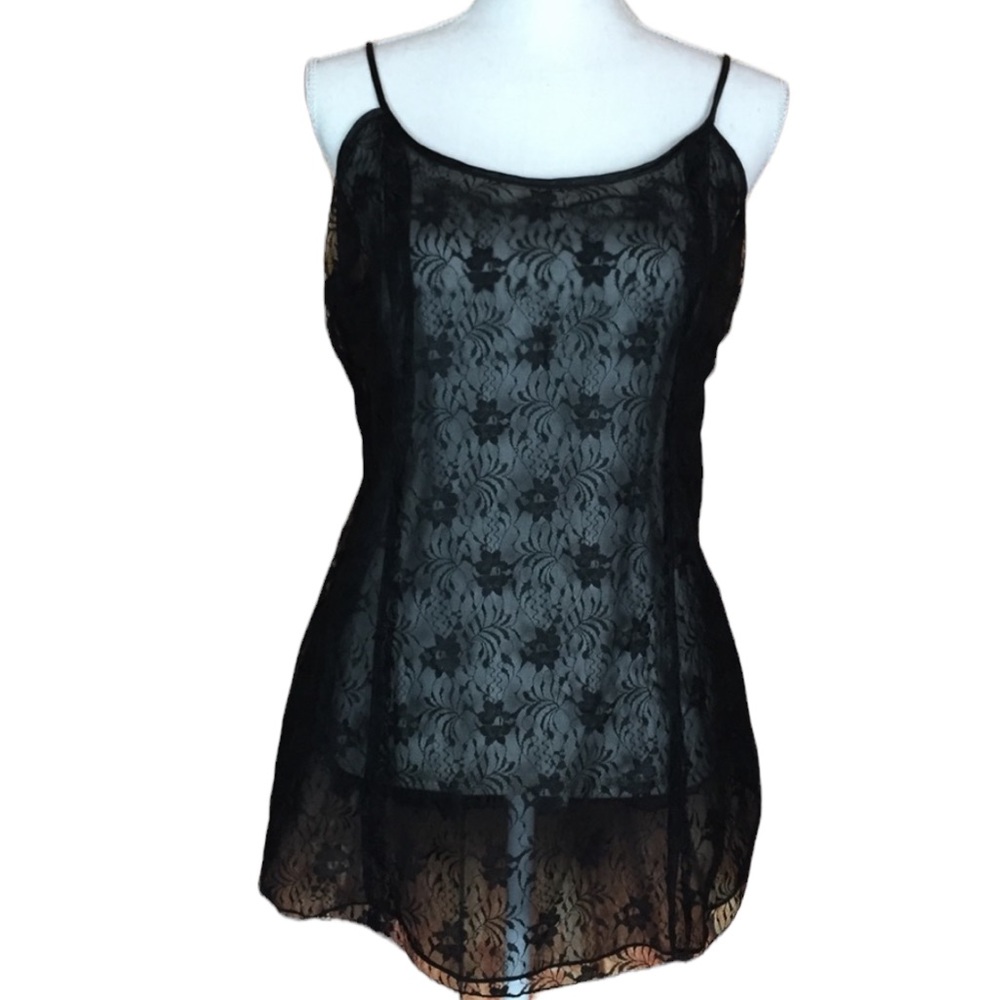 Vintage Victorias Secret Gold Label M Black Lace Teddy VS Classic Sexy Lingerie